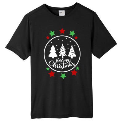 Merry Christmas Festive Circle Logo Tall Fusion ChromaSoft Performance T-Shirt