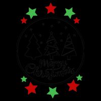 Merry Christmas Festive Circle Logo Mug