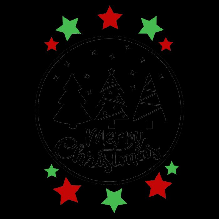 Merry Christmas Festive Circle Logo Mug