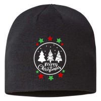 Merry Christmas Festive Circle Logo Sustainable Beanie