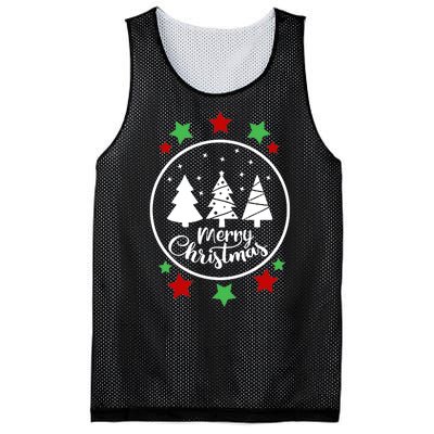 Merry Christmas Festive Circle Logo Mesh Reversible Basketball Jersey Tank