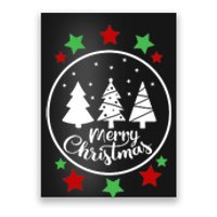 Merry Christmas Festive Circle Logo Poster