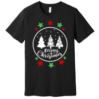 Merry Christmas Festive Circle Logo Premium T-Shirt