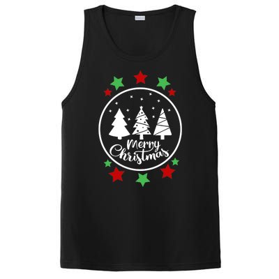 Merry Christmas Festive Circle Logo PosiCharge Competitor Tank