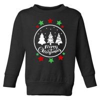 Merry Christmas Festive Circle Logo Toddler Sweatshirt