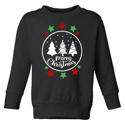 Merry Christmas Festive Circle Logo Toddler Sweatshirt