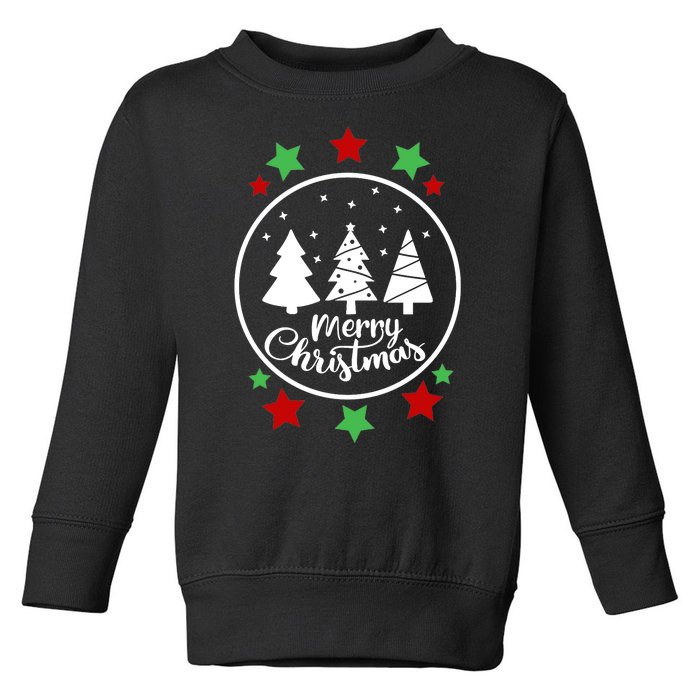 Merry Christmas Festive Circle Logo Toddler Sweatshirt