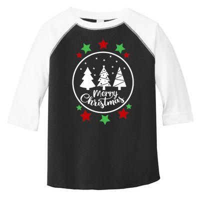 Merry Christmas Festive Circle Logo Toddler Fine Jersey T-Shirt