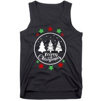 Merry Christmas Festive Circle Logo Tank Top