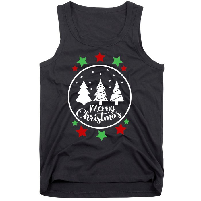 Merry Christmas Festive Circle Logo Tank Top