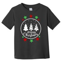 Merry Christmas Festive Circle Logo Toddler T-Shirt