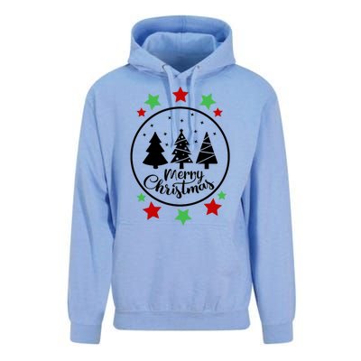 Merry Christmas Festive Circle Logo Unisex Surf Hoodie