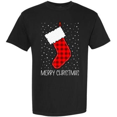 Merry Christmas Funny Xmas Stocking Garment-Dyed Heavyweight T-Shirt