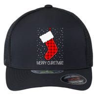 Merry Christmas Funny Xmas Stocking Flexfit Unipanel Trucker Cap