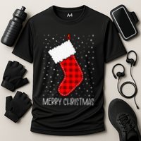 Merry Christmas Funny Xmas Stocking Performance Shirt