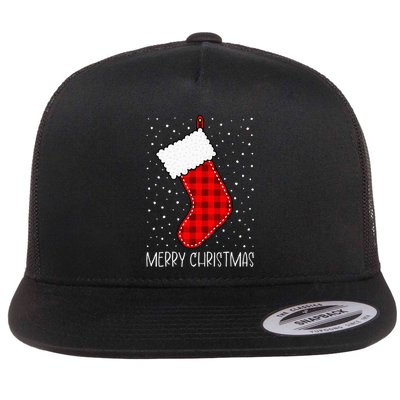 Merry Christmas Funny Xmas Stocking Flatbill Hat