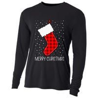 Merry Christmas Funny Xmas Stocking Cooling Performance Long Sleeve Crew