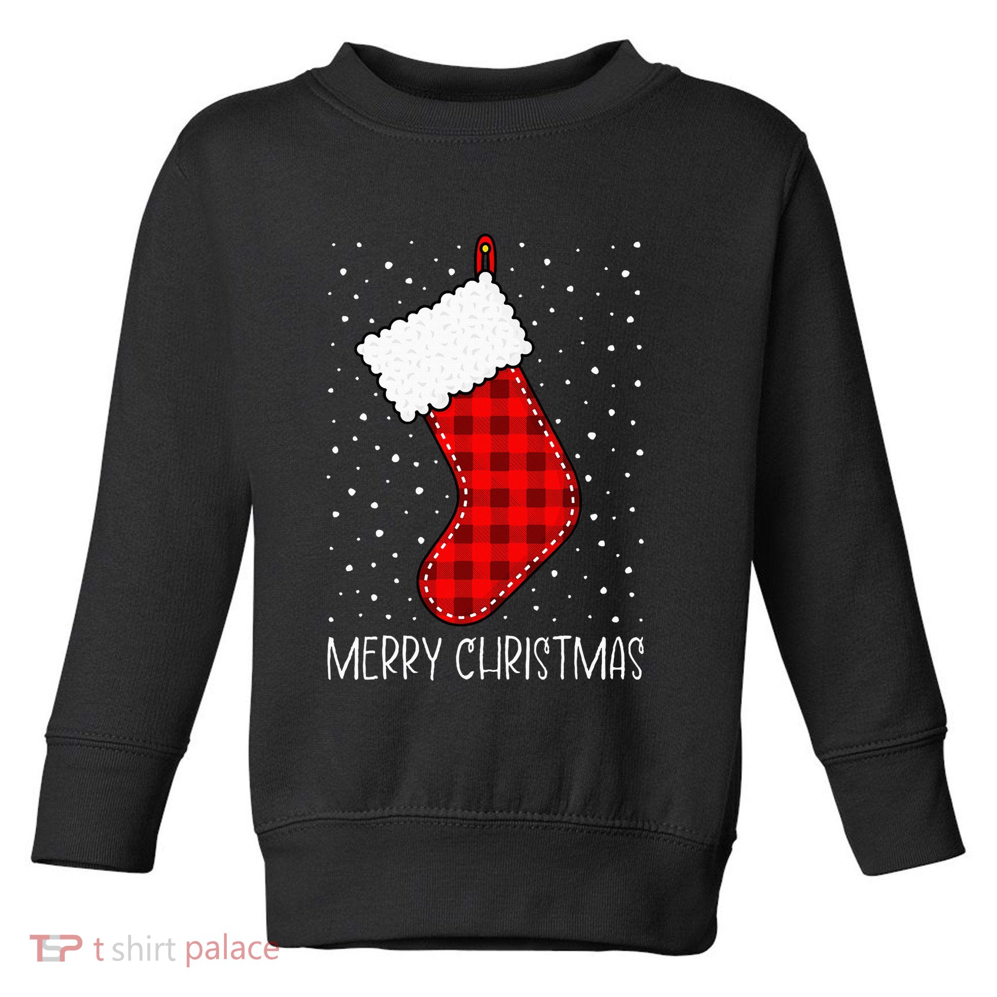 Merry Christmas Funny Xmas Stocking Toddler Sweatshirt