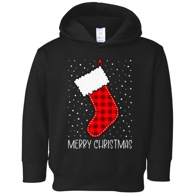 Merry Christmas Funny Xmas Stocking Toddler Hoodie