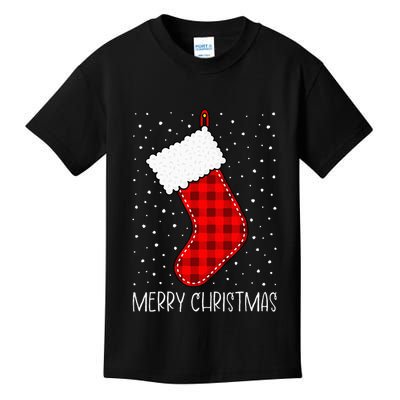 Merry Christmas Funny Xmas Stocking Kids T-Shirt