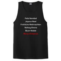 Merry Christmas Feliz Navidad Joyeux Noel Buon Natalie Xmas PosiCharge Competitor Tank