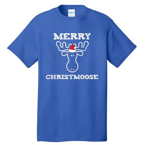 Merry Christmoose Funny Christmas Moose Gift Meaningful Gift Tall T-Shirt