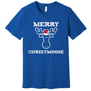 Merry Christmoose Funny Christmas Moose Gift Meaningful Gift Premium T-Shirt