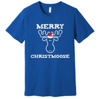 Merry Christmoose Funny Christmas Moose Gift Meaningful Gift Premium T-Shirt