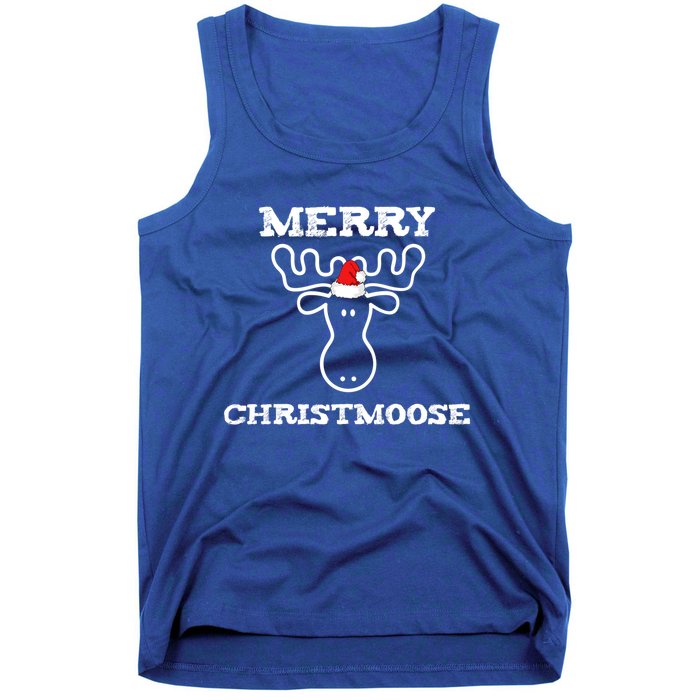 Merry Christmoose Funny Christmas Moose Gift Meaningful Gift Tank Top