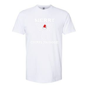 Merry Christmoose Funny Christmas Moose Gift Meaningful Gift Softstyle CVC T-Shirt