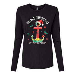 Merry Cruisemas Family Cruise Christmas Cruisin Crew  Womens Cotton Relaxed Long Sleeve T-Shirt