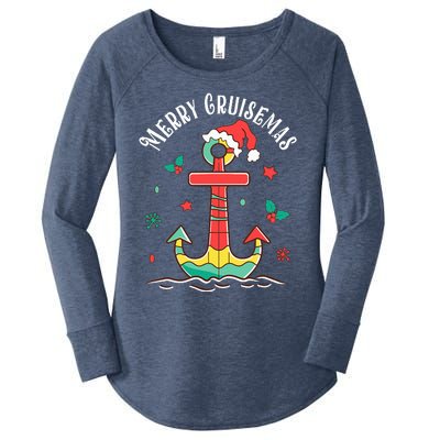 Merry Cruisemas Family Cruise Christmas Cruisin Crew  Women's Perfect Tri Tunic Long Sleeve Shirt