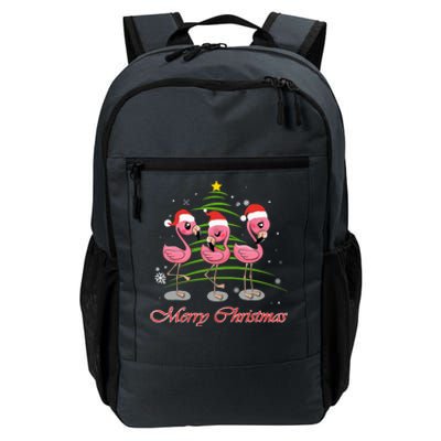 Merry Christmas Flamingo Santa Hat Funny Gifts Teens Girls Daily Commute Backpack