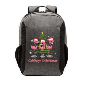 Merry Christmas Flamingo Santa Hat Funny Gifts Teens Girls Vector Backpack