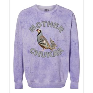 Mother Chukar Funny Upland Game Hunting Great Gift Cool Gift Colorblast Crewneck Sweatshirt