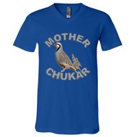 Mother Chukar Funny Upland Game Hunting Great Gift Cool Gift V-Neck T-Shirt