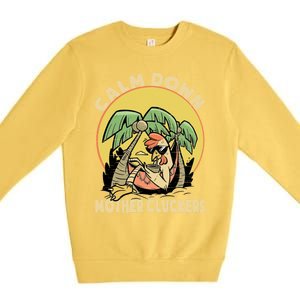 Mother Cluckers Funny Chicken Daddy Funny Gift Premium Crewneck Sweatshirt