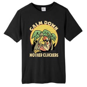 Mother Cluckers Funny Chicken Daddy Funny Gift Tall Fusion ChromaSoft Performance T-Shirt