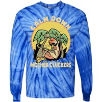 Mother Cluckers Funny Chicken Daddy Funny Gift Tie-Dye Long Sleeve Shirt