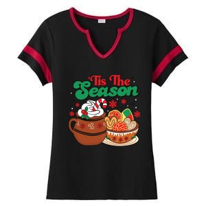 Mexican Christmas Feliz Navidad Latina Christmas Ladies Halftime Notch Neck Tee