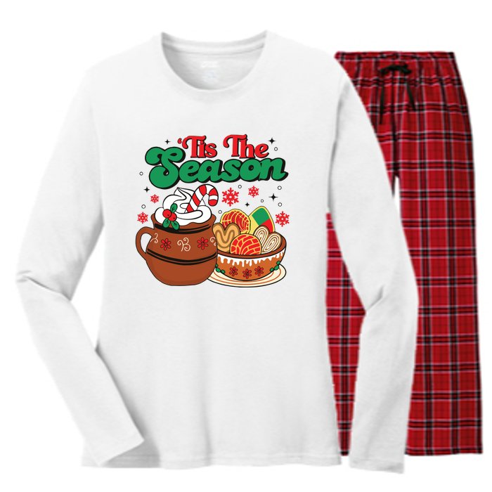 Mexican Christmas Feliz Navidad Latina Christmas Women's Long Sleeve Flannel Pajama Set 