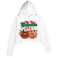 Mexican Christmas Feliz Navidad Latina Christmas Crop Fleece Hoodie