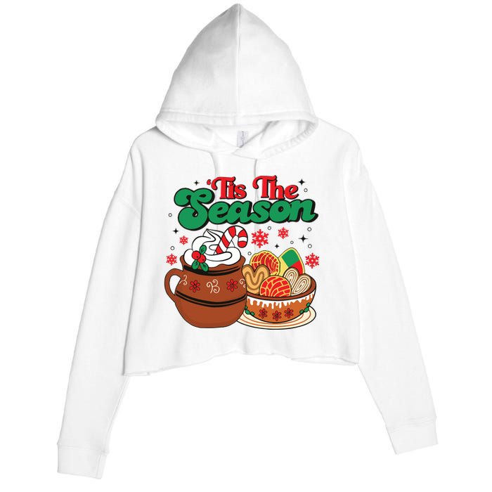 Mexican Christmas Feliz Navidad Latina Christmas Crop Fleece Hoodie