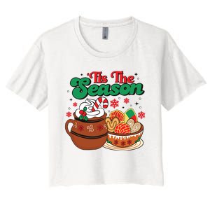 Mexican Christmas Feliz Navidad Latina Christmas Women's Crop Top Tee