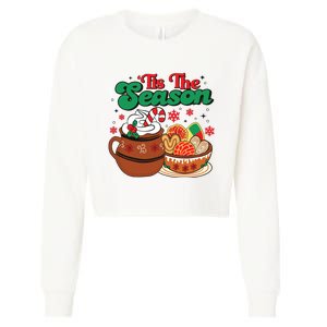 Mexican Christmas Feliz Navidad Latina Christmas Cropped Pullover Crew