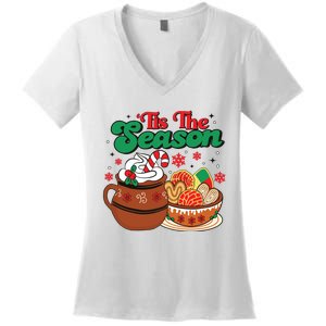 Mexican Christmas Feliz Navidad Latina Christmas Women's V-Neck T-Shirt