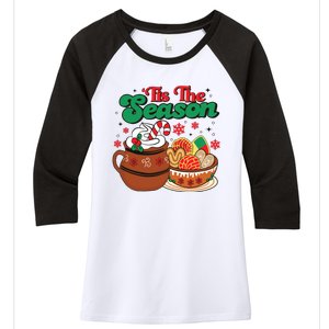 Mexican Christmas Feliz Navidad Latina Christmas Women's Tri-Blend 3/4-Sleeve Raglan Shirt