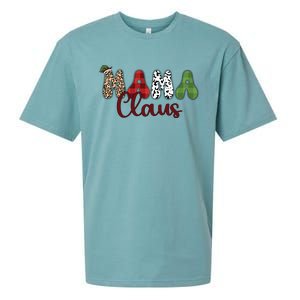 Mama Claus Funny Christmas Holiday Family Matching Sueded Cloud Jersey T-Shirt