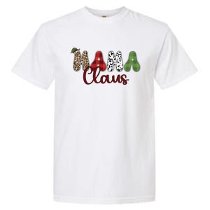 Mama Claus Funny Christmas Holiday Family Matching Garment-Dyed Heavyweight T-Shirt