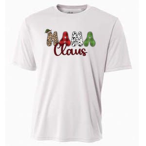 Mama Claus Funny Christmas Holiday Family Matching Cooling Performance Crew T-Shirt